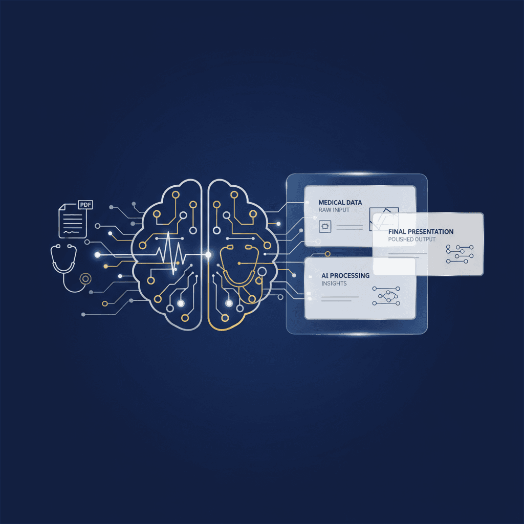 AI למצגות רפואיות: סוף לחרדת הדף הלבן!